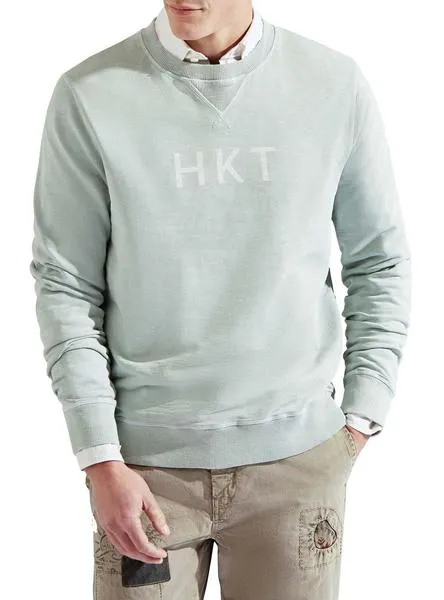 sudadera hackett basic verde para hombre
