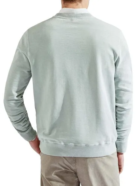 sudadera hackett basic verde para hombre