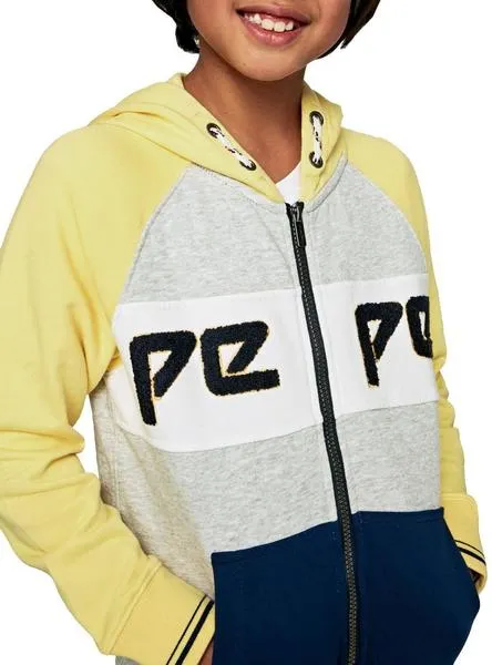 sudadera pepe jeans charles amarillo para niño