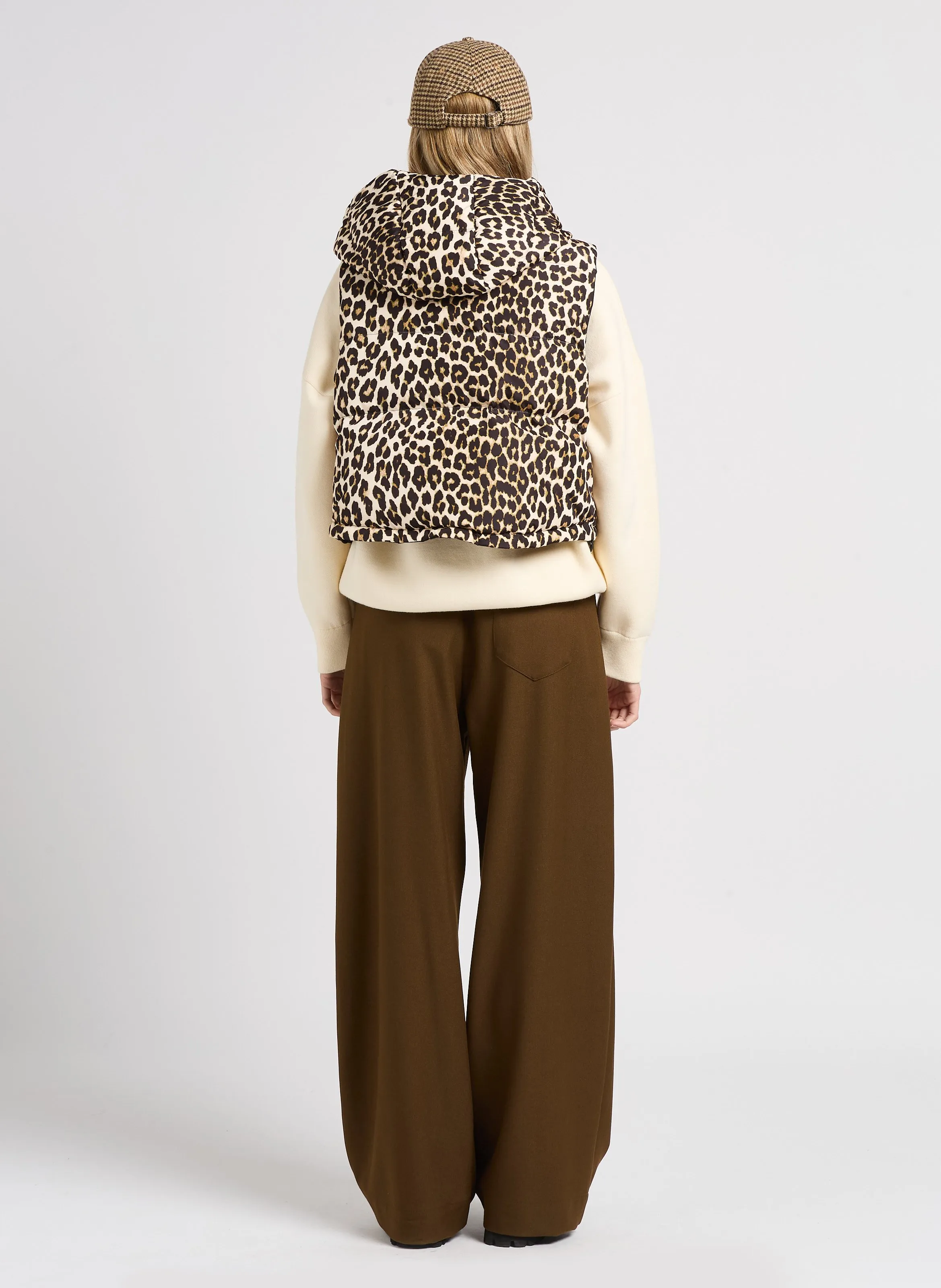 SUNCOO JIO  PANTALóN DE TALLE ALTO ANCHO EN MARRON