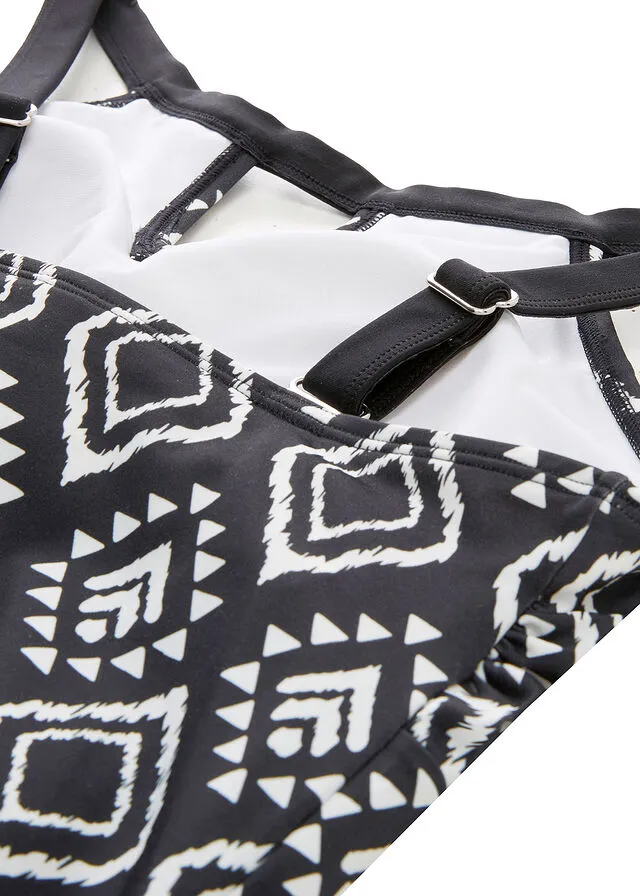 TANKINI (2 PIEZAS) NEGROBLANCO CON ESTAMPADO GRáFICO