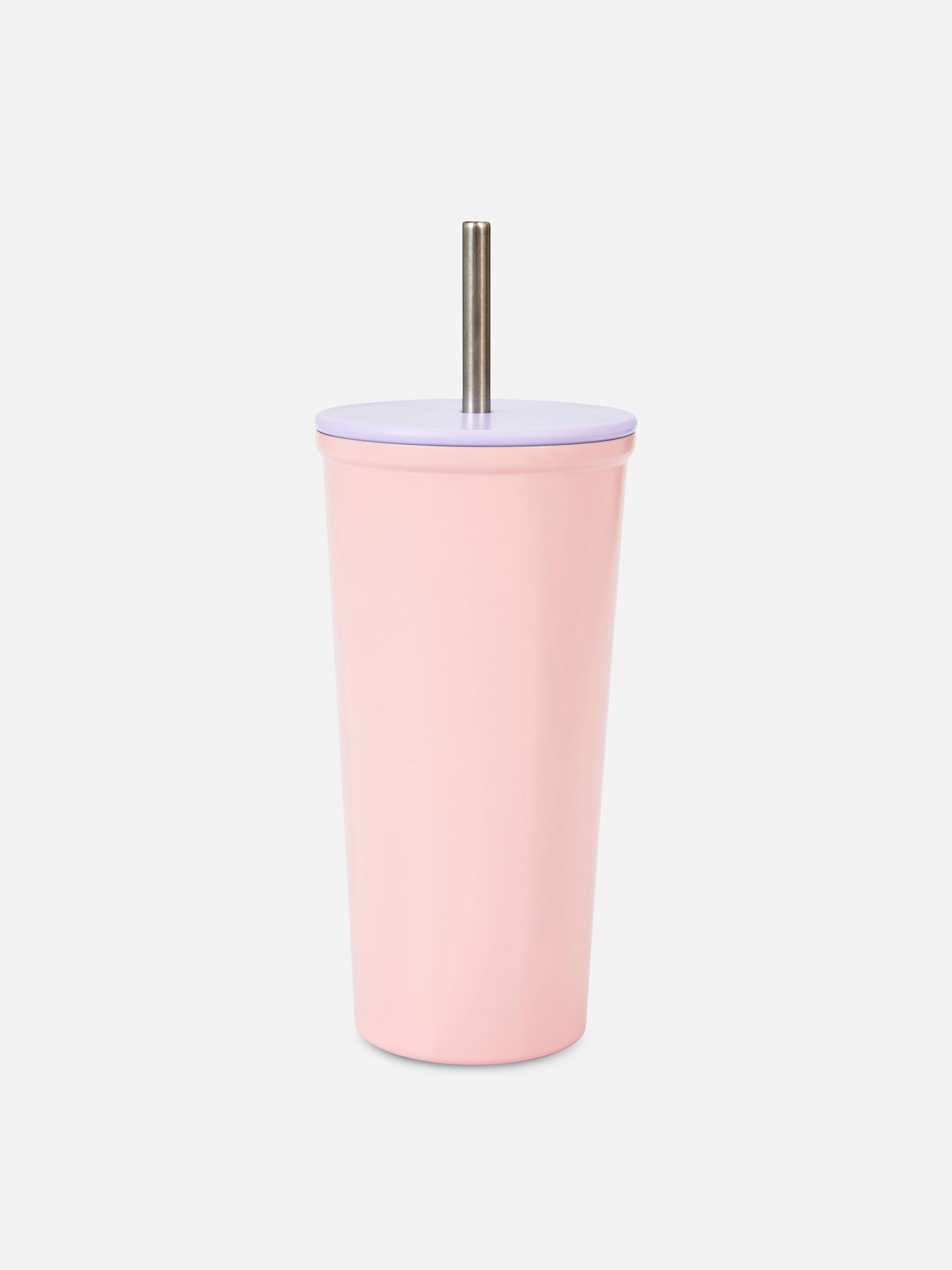 Taza con pajita de acero inoxidable
