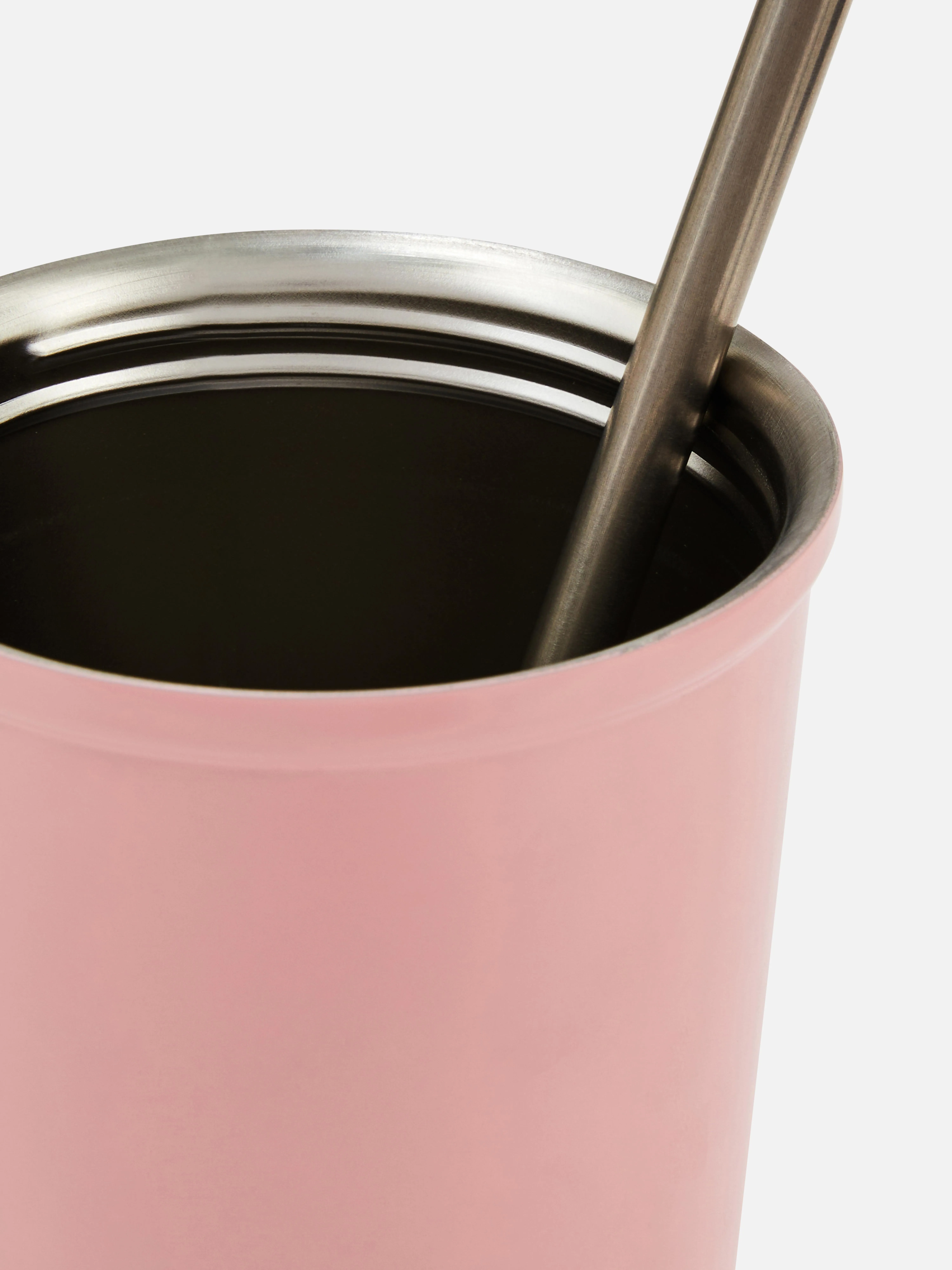 Taza con pajita de acero inoxidable