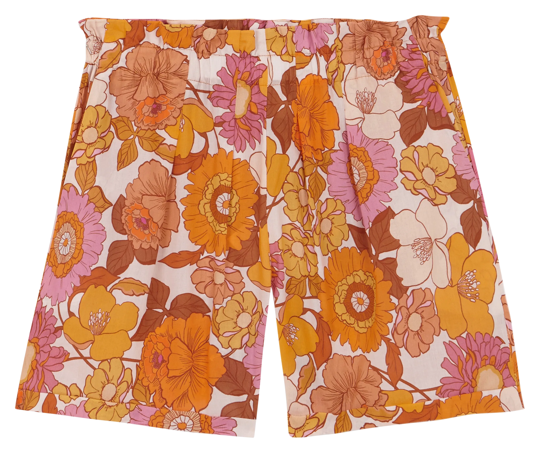 THE LABEL EDITION MAEVA  SHORT ESTAMPADO DE ALGODóN DE TALLE ALTO EN MULTICOLOR