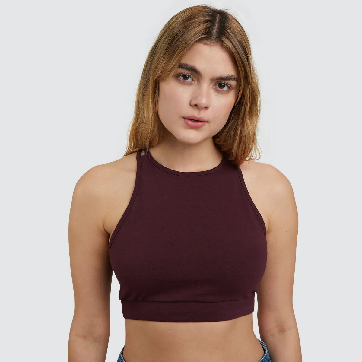 Top Unicolor Con Tiras Cruzadas
