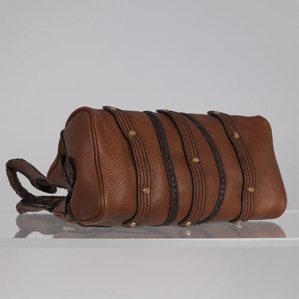 Valentino Bolso Marrón Logo Cristal