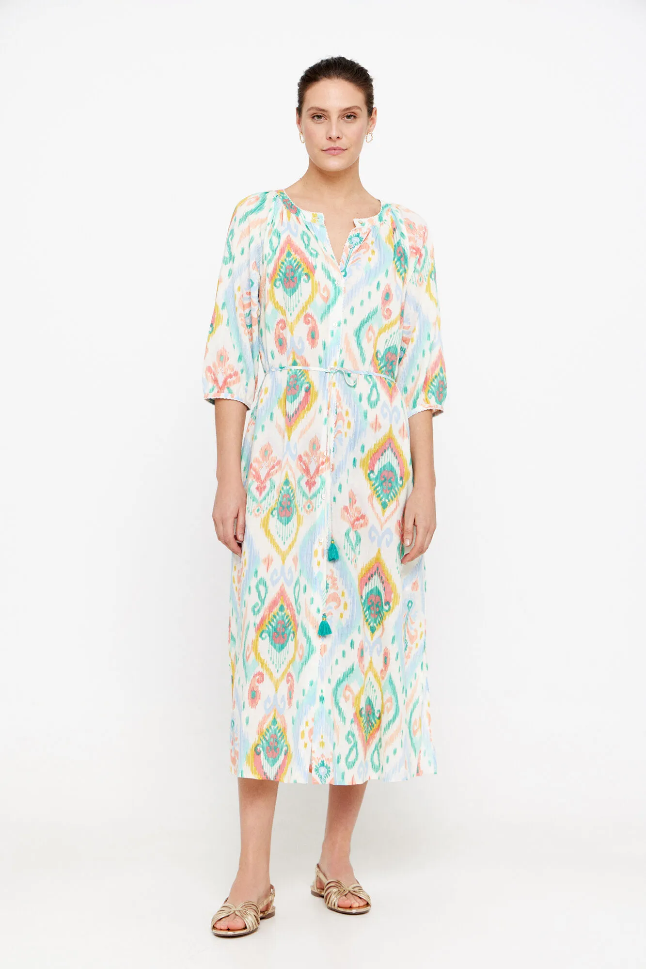 Vestido largo estampado