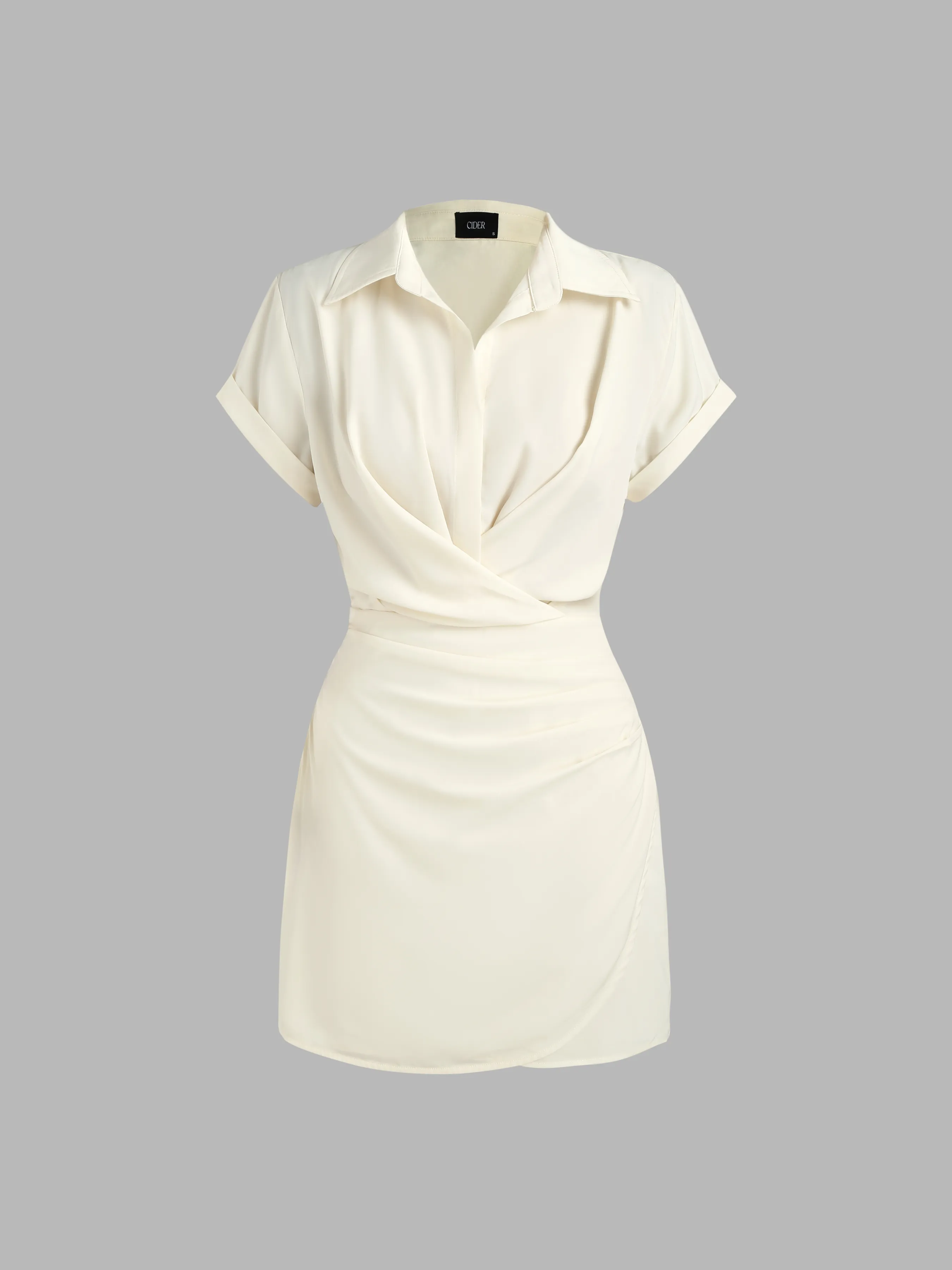  Vestido Mini con Hebilla de Envoltura de Collar