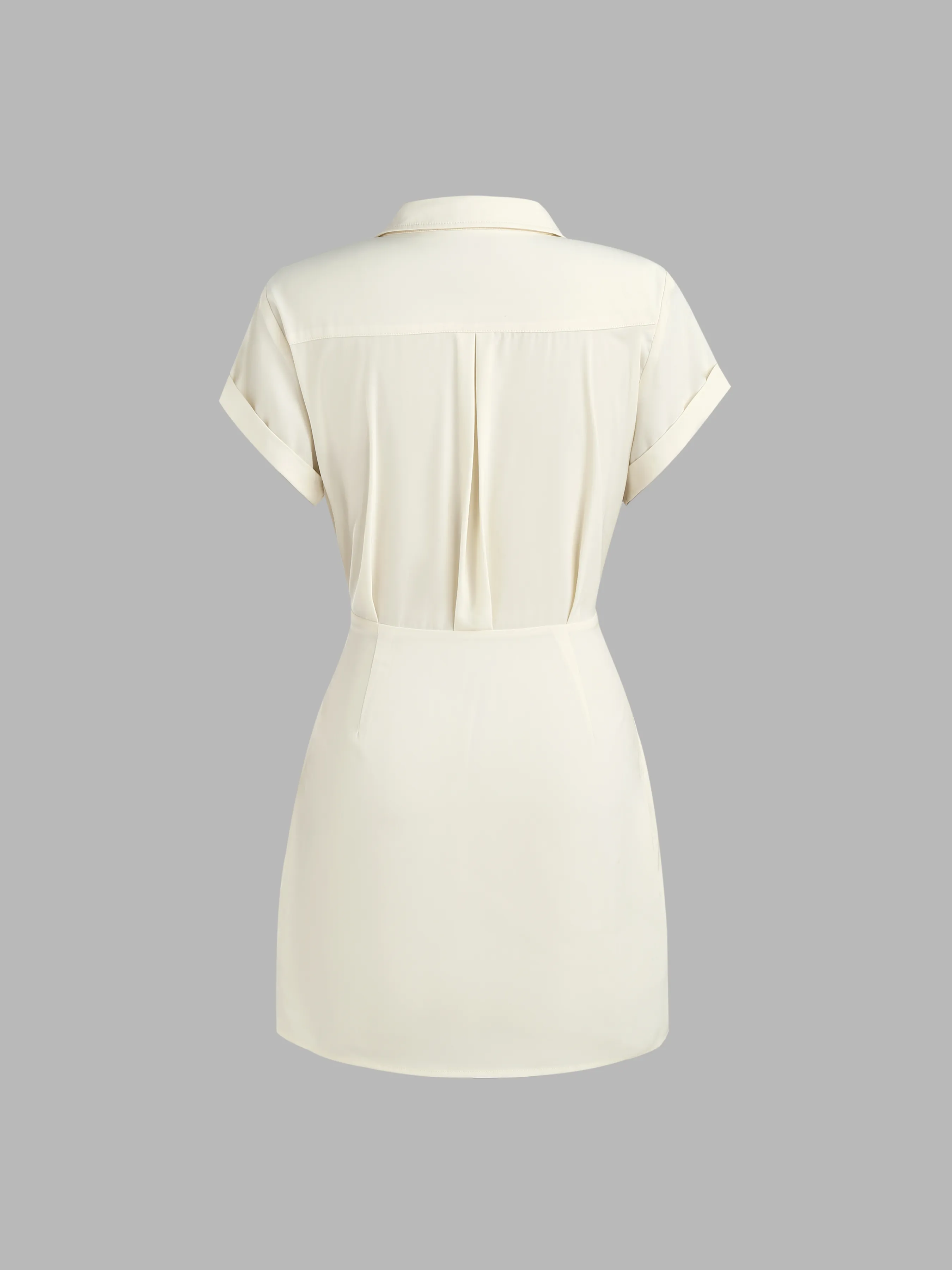  Vestido Mini con Hebilla de Envoltura de Collar
