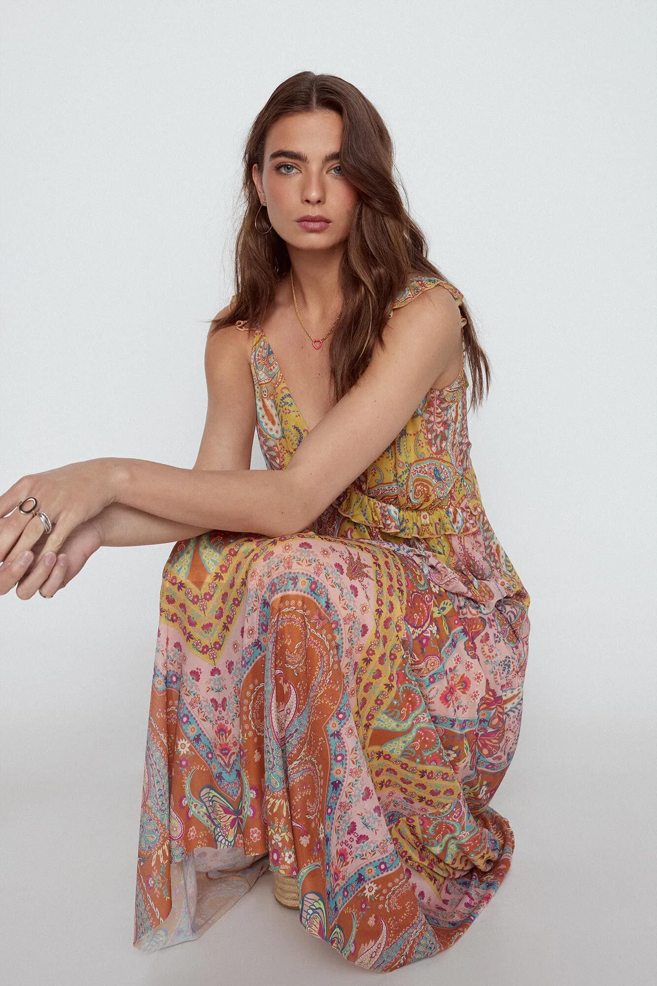 Vestido tirantes estampado
