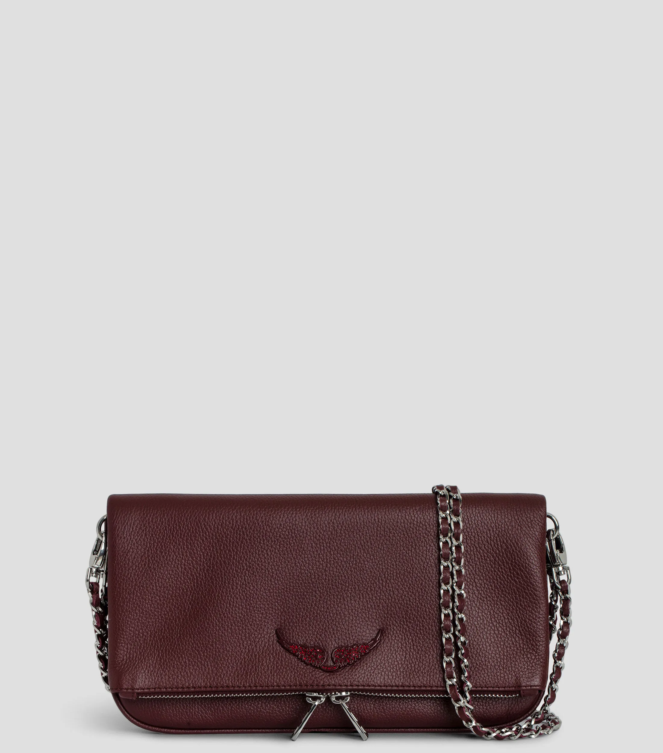 Zadig & Voltaire Bolso Clutch en piel semigranulado Mujer