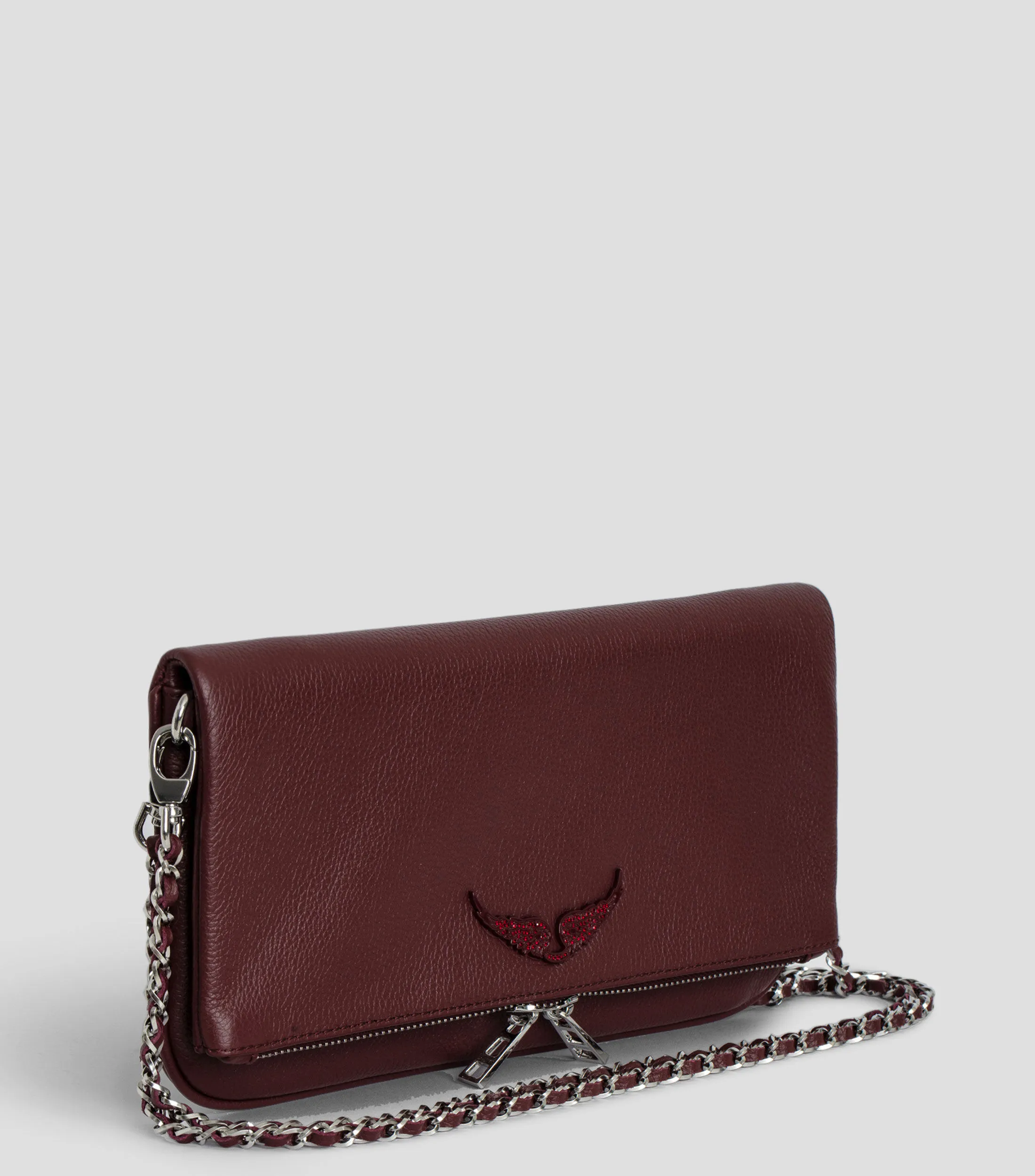 Zadig & Voltaire Bolso Clutch en piel semigranulado Mujer