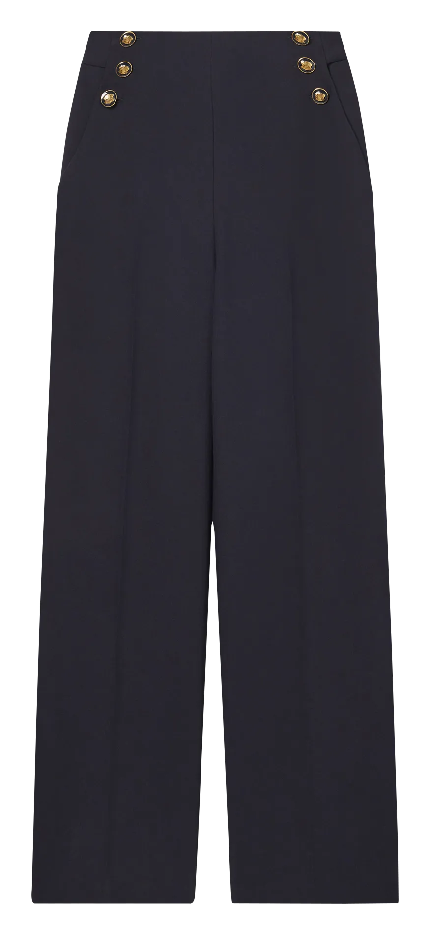 ZAPA PILORA  PANTALóN RECTO DE TALLE ALTO CON BOTONES EN AZUL