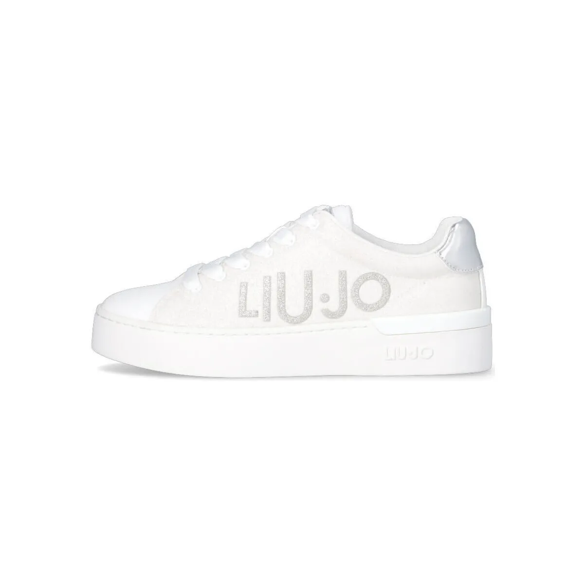 Zapatillas con brillo y logotipo grande