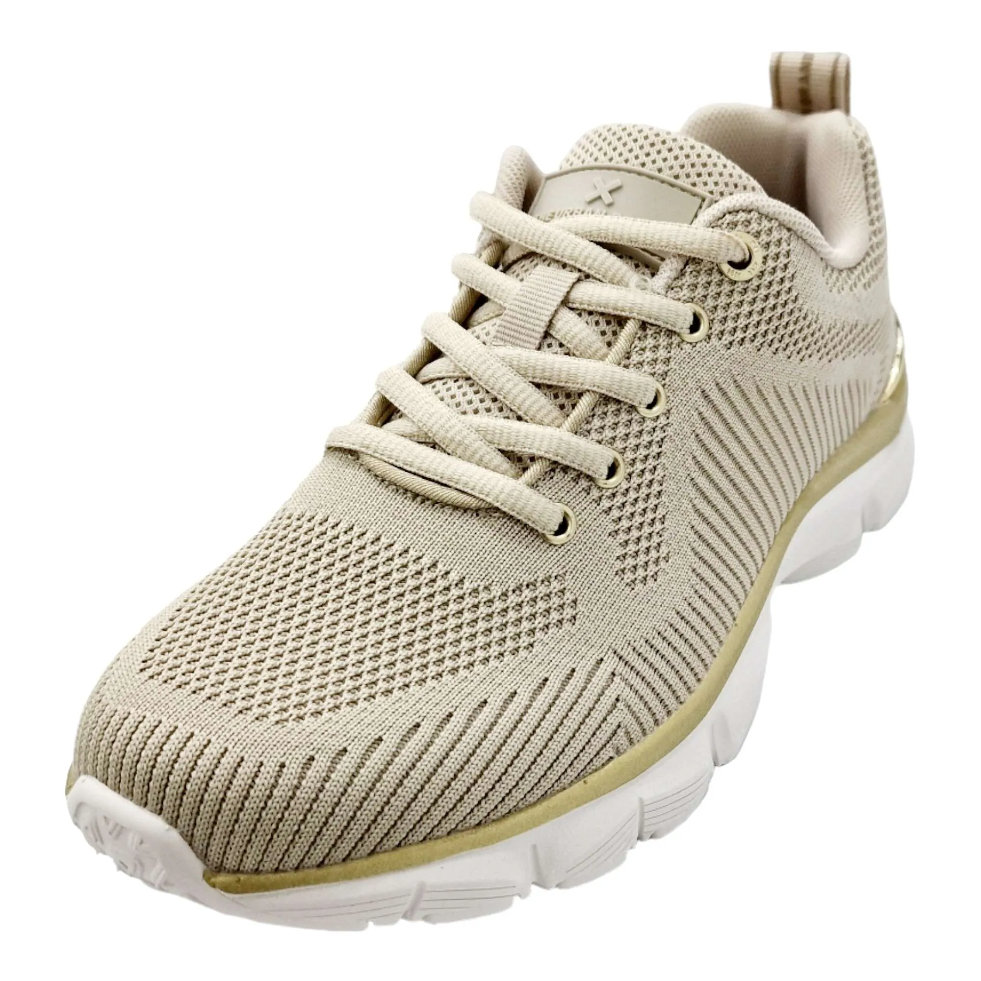 ZAPATILLAS MUJER XTI EFECTO CALCETÍN BEIGE