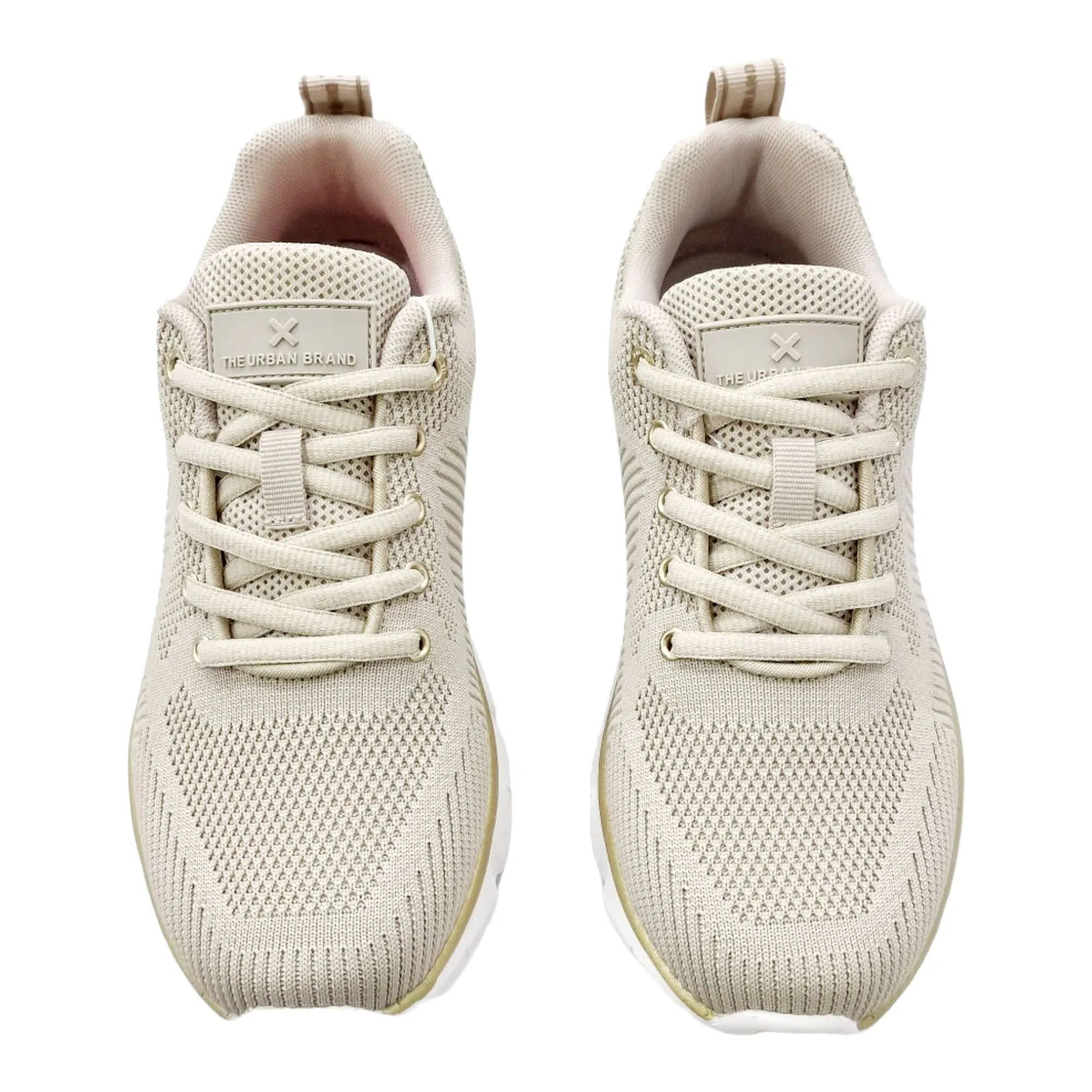 ZAPATILLAS MUJER XTI EFECTO CALCETÍN BEIGE
