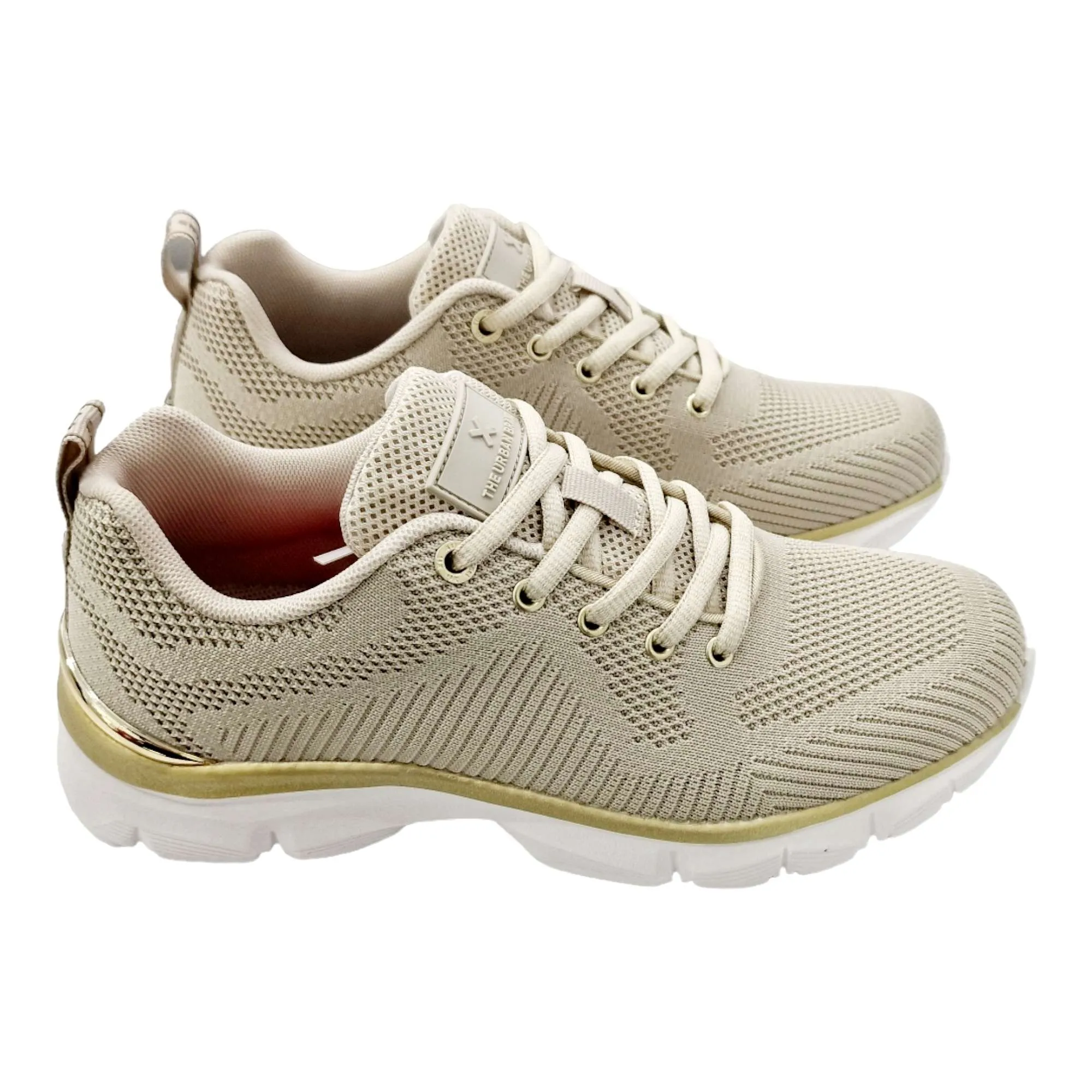 ZAPATILLAS MUJER XTI EFECTO CALCETÍN BEIGE
