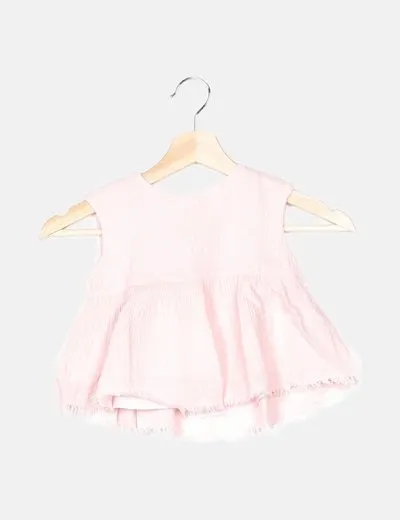 Zara Blusa rosa textura