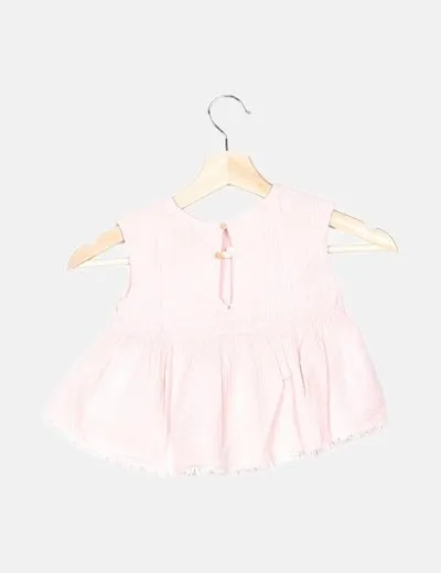 Zara Blusa rosa textura
