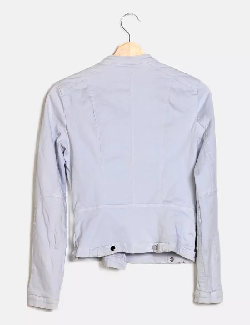 Zara Chaqueta biker azul cielo
