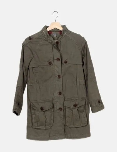 Zara Parka verde con capucha