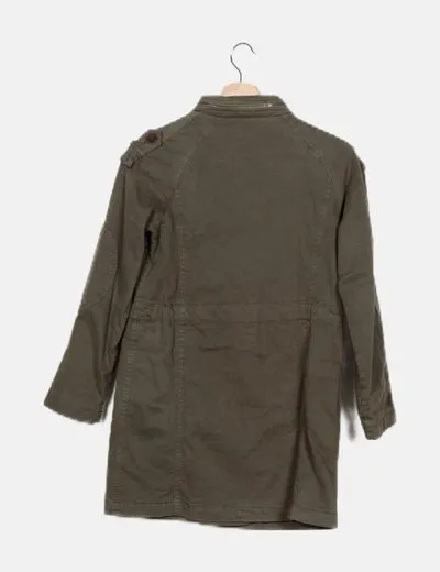 Zara Parka verde con capucha